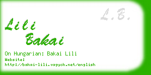 lili bakai business card